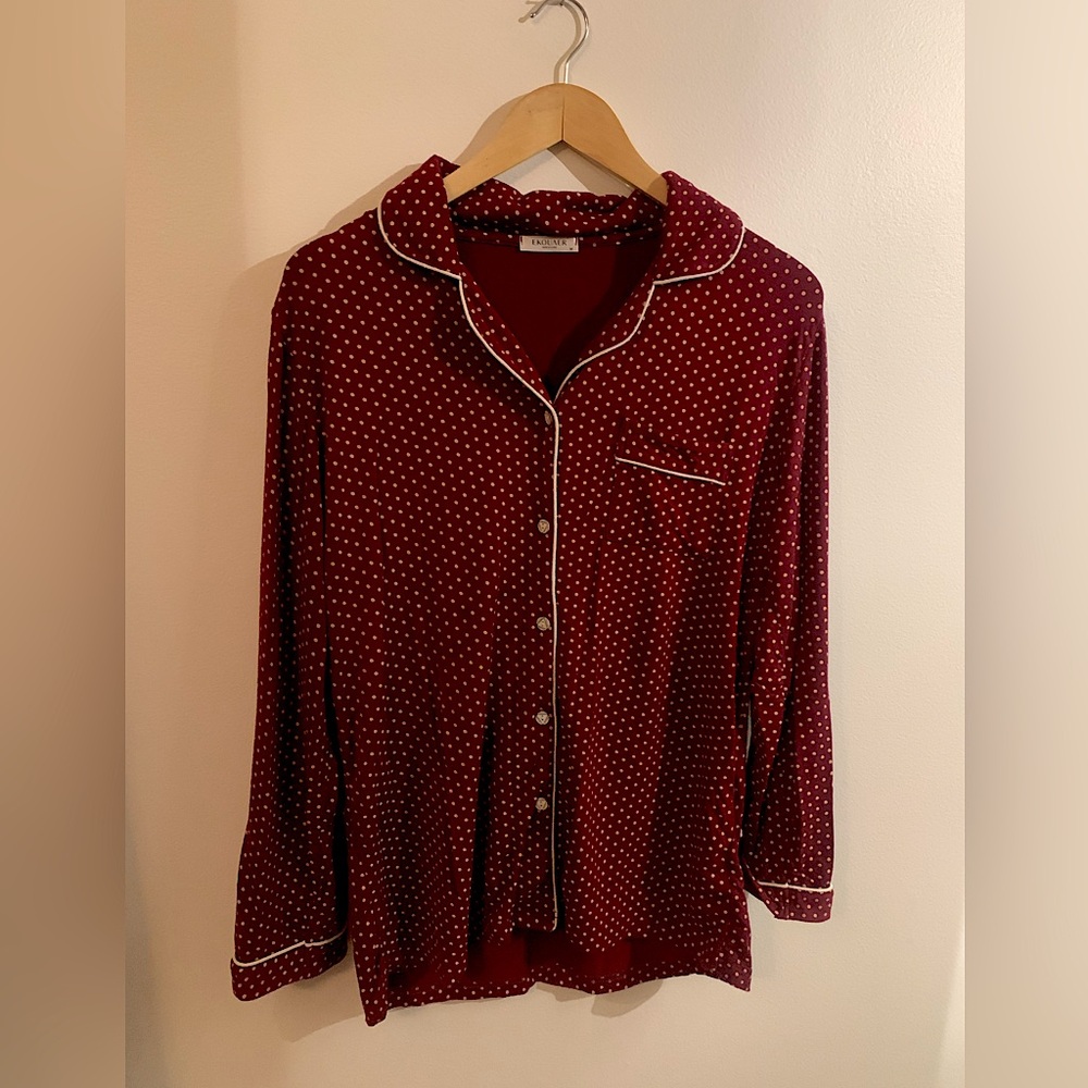 Women’s red polka dot pajama set (Medium)